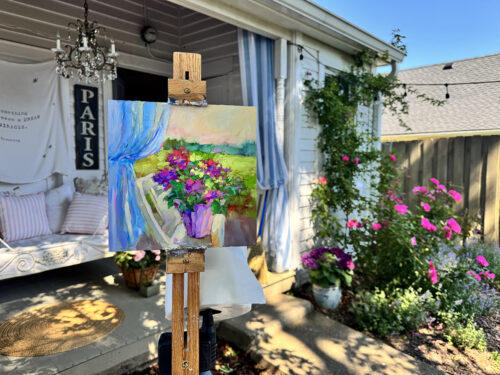 Cottage Backyard-painting